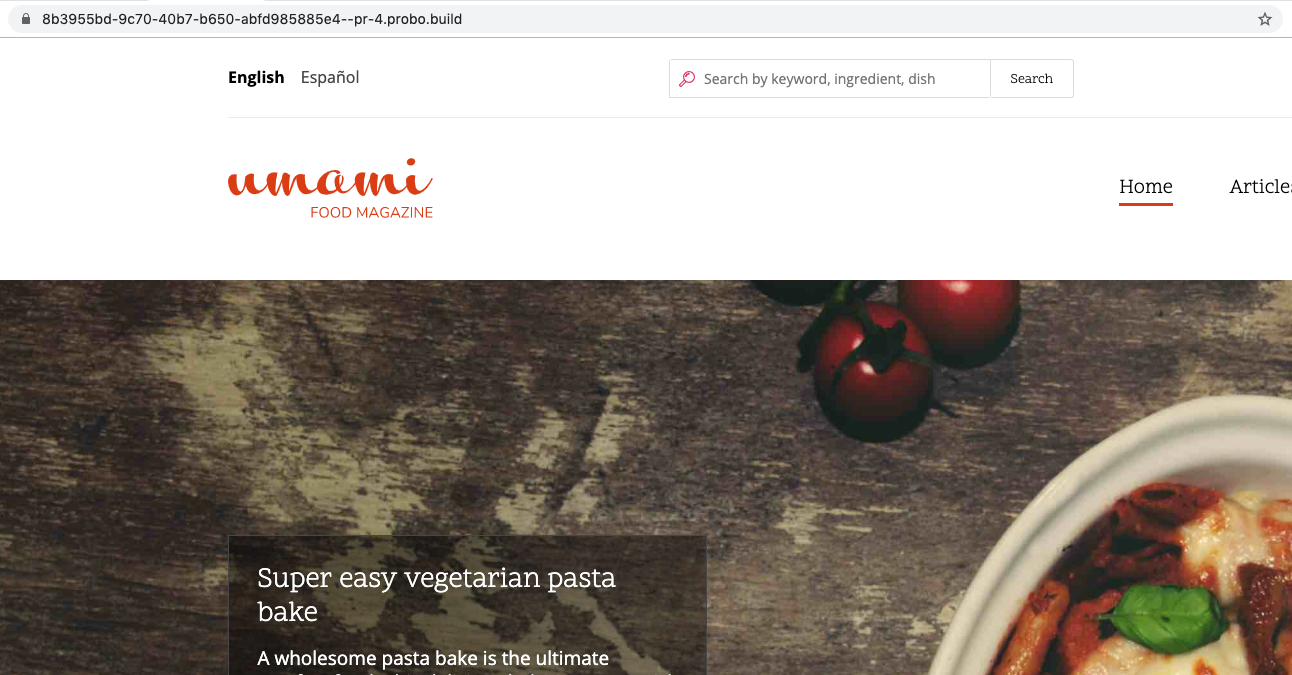 Homepage of Drush Site Install