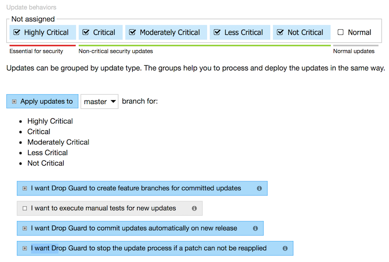Drop Guard behaviors