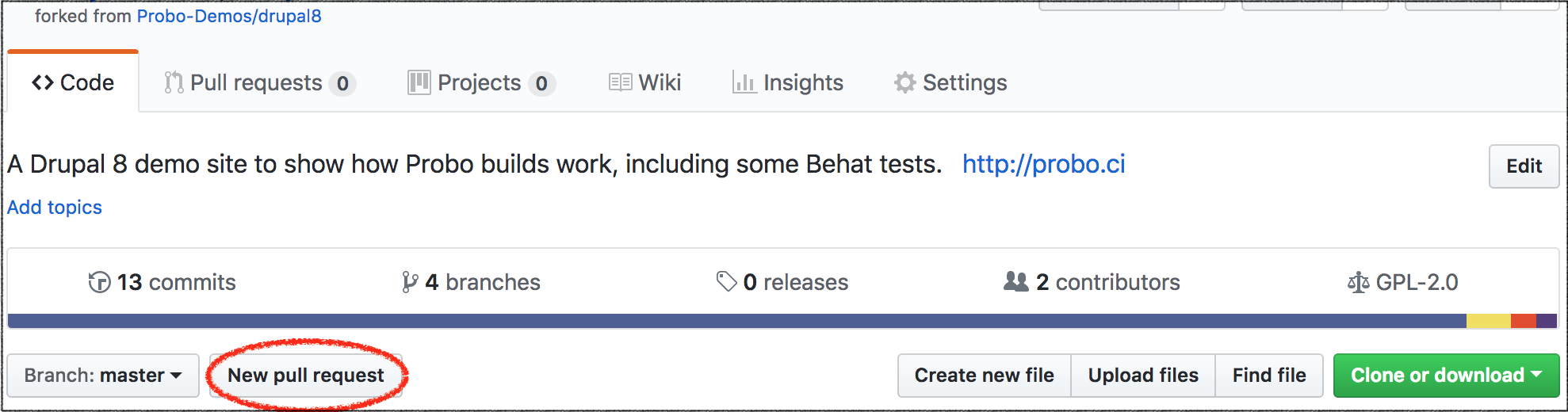 Click new pull request